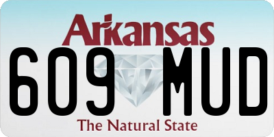 AR license plate 609MUD