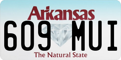 AR license plate 609MUI