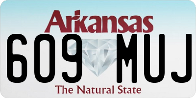 AR license plate 609MUJ