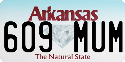 AR license plate 609MUM