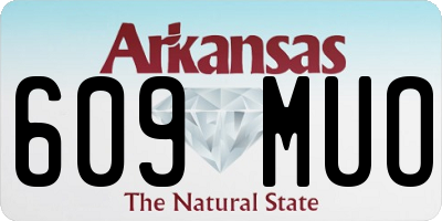 AR license plate 609MUO