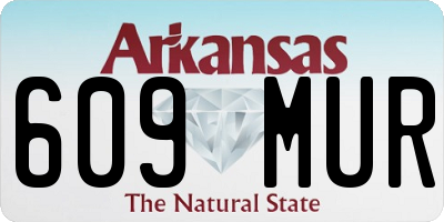 AR license plate 609MUR