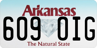 AR license plate 609OIG