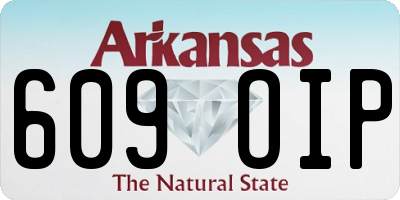 AR license plate 609OIP