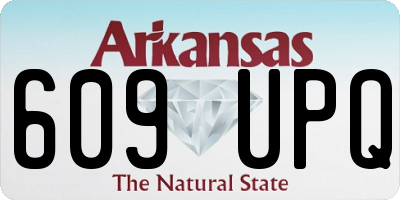 AR license plate 609UPQ
