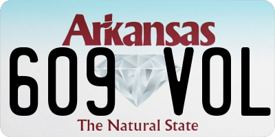 AR license plate 609VOL