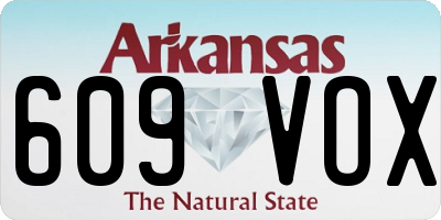AR license plate 609VOX