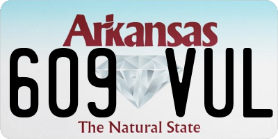 AR license plate 609VUL