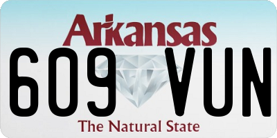 AR license plate 609VUN