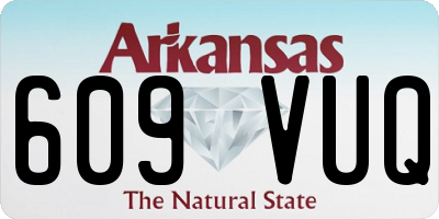 AR license plate 609VUQ
