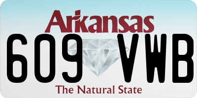 AR license plate 609VWB
