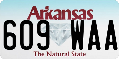 AR license plate 609WAA