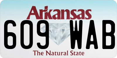 AR license plate 609WAB