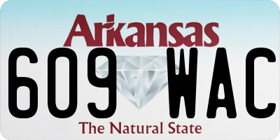AR license plate 609WAC