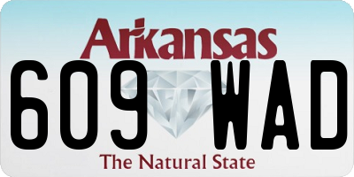 AR license plate 609WAD