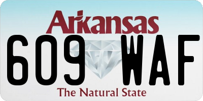 AR license plate 609WAF