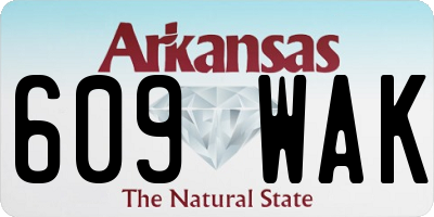 AR license plate 609WAK