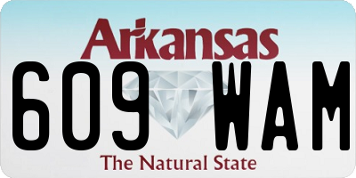 AR license plate 609WAM