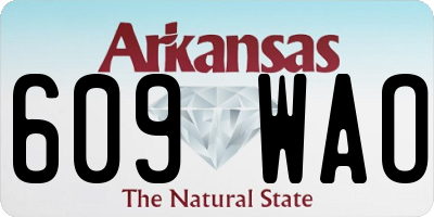 AR license plate 609WAO