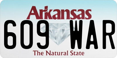 AR license plate 609WAR