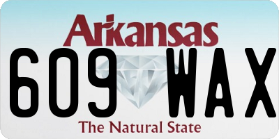 AR license plate 609WAX