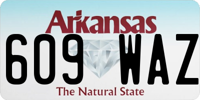 AR license plate 609WAZ
