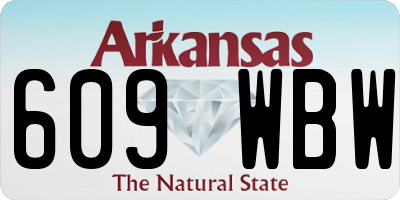 AR license plate 609WBW