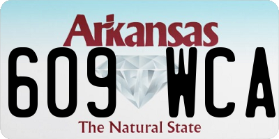 AR license plate 609WCA