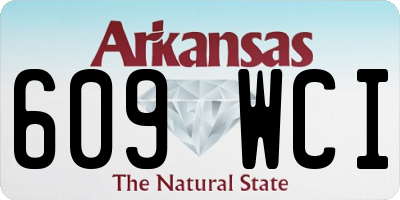 AR license plate 609WCI