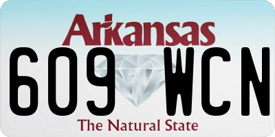 AR license plate 609WCN