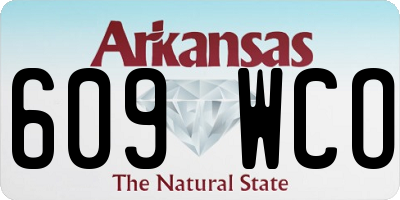 AR license plate 609WCO