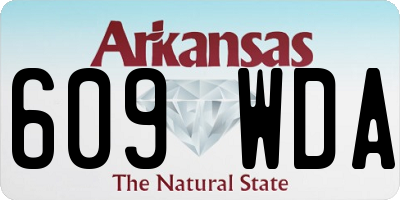 AR license plate 609WDA