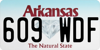 AR license plate 609WDF