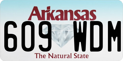 AR license plate 609WDM