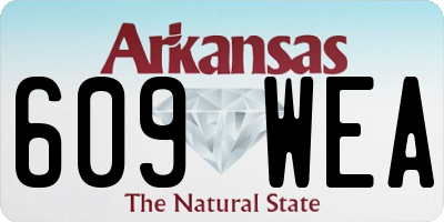 AR license plate 609WEA