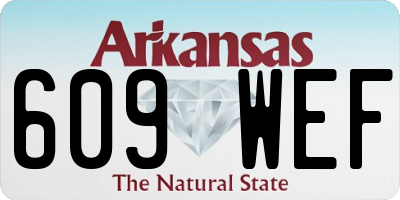 AR license plate 609WEF