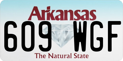 AR license plate 609WGF