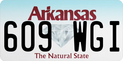 AR license plate 609WGI