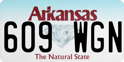 AR license plate 609WGN