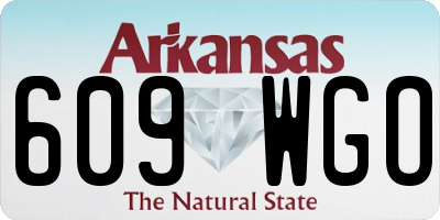 AR license plate 609WGO
