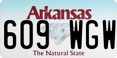 AR license plate 609WGW