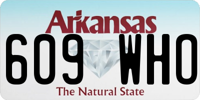 AR license plate 609WHO