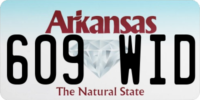 AR license plate 609WID