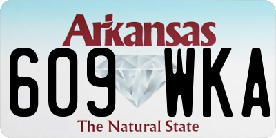 AR license plate 609WKA