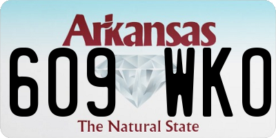 AR license plate 609WKO