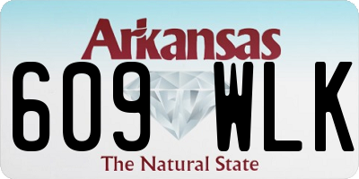 AR license plate 609WLK