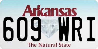 AR license plate 609WRI