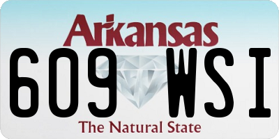 AR license plate 609WSI