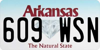 AR license plate 609WSN