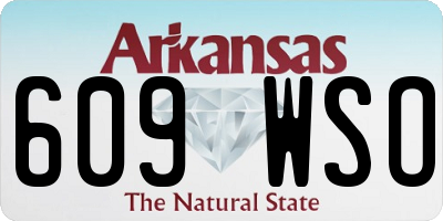 AR license plate 609WSO